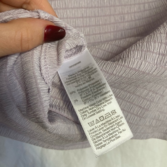 Madewell Shirred Crewneck Crop Top Size Medium - Picture 10 of 10